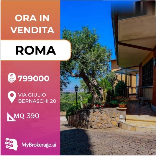 Grafica quadrata generata da GraphicStudio per un immobile in vendita a Roma